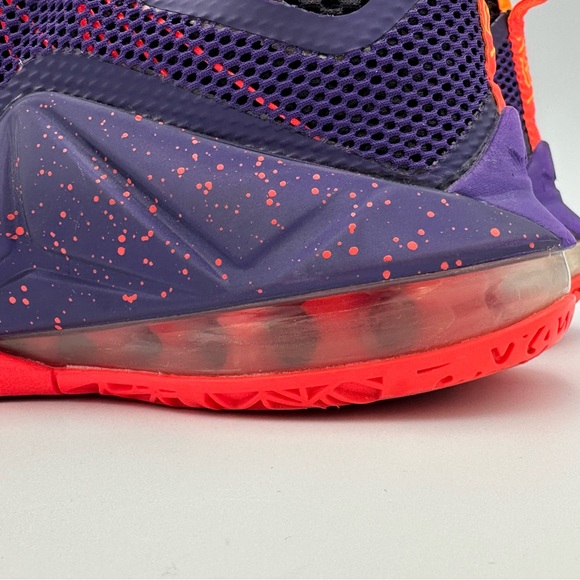 Nike Men’s Lebron James 12 XII Low Court Purple Mesh Basketball Sneakers Shoes 8 - Picture 9 of 13